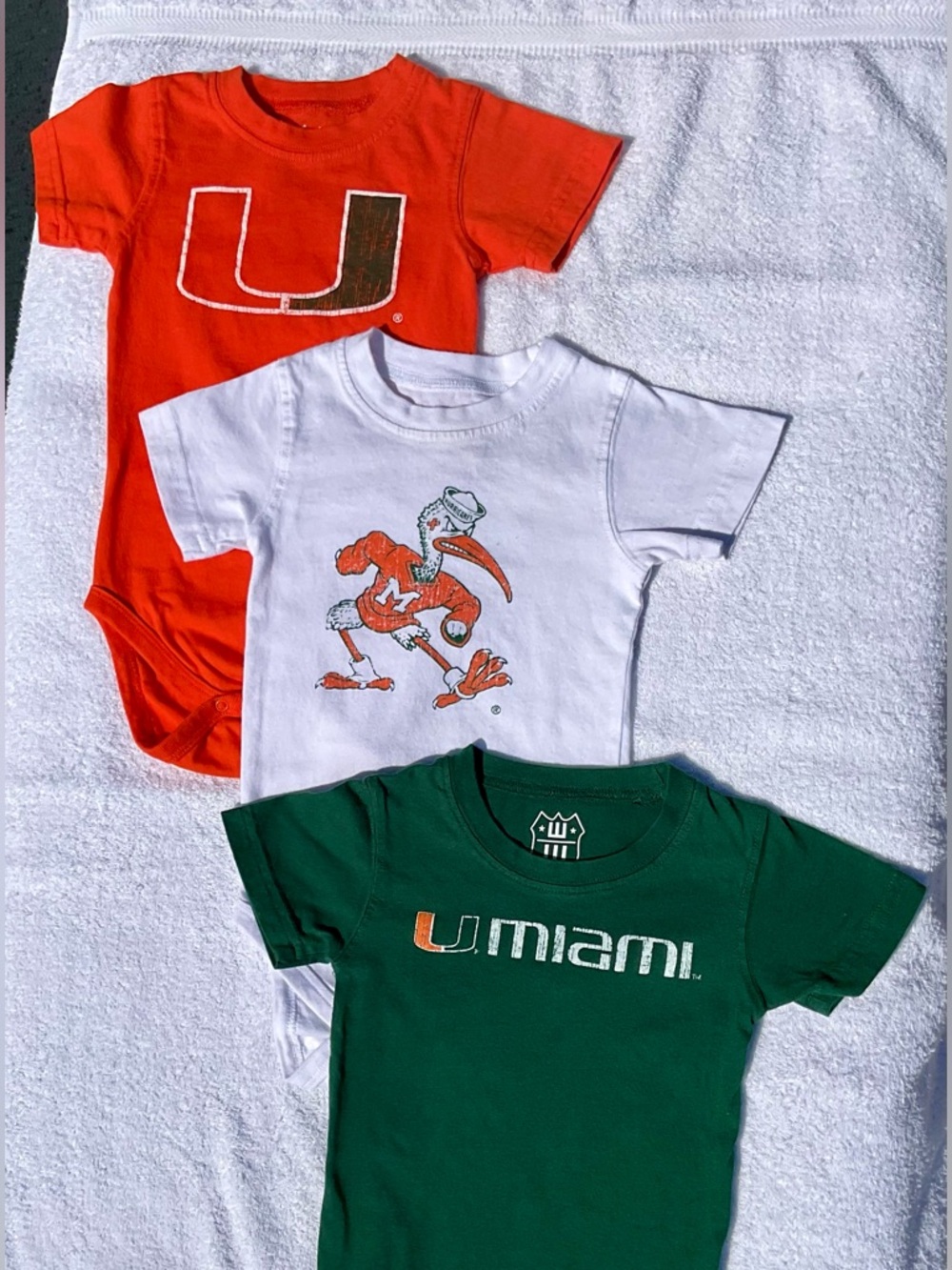 University of Miami Toddler Bodysuit Trio